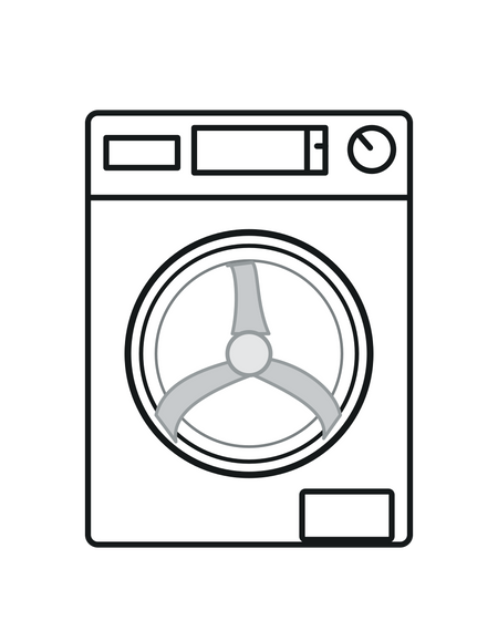 Image conceptuelle d’une machine à laver compacte